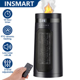 INSMART Space Heaters for Home,Portable Electric Heater with Remote,2000W PTC,12H Timer,3 Mode for Office Bedroom Home