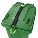 IBTORO Adjustable Trash Can Lock, No Drill Garbage Lid Strap for 32-96 Gal Outdoor Cans