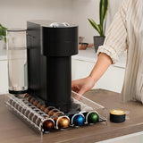 INSMART Nespresso Vertuo Capsule Organizer - 40 Pod Storage Drawer with Non-Slip Base, Space-Saving Design Fits Under Coffee Machine, Durable ABS Material (Black)