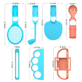 Pecham 23 in 1 Switch Sports Accessories Bundle, Family Accessories Kit Fit for Nintendo Switch/OLED Sports Games with Tennis Rackets, Golf Clubs, Table Tennis Rackets