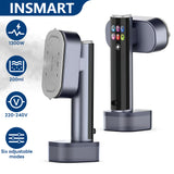 INSMART Steamer for Clothes,1300W Clothes Steamer Handheld with Color LCD, 90°Rotating Head for Fast Heat-up, 6 Modes, 200ml Tank, for All Fabrics at Home & Travel, Gray