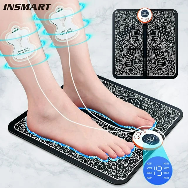 EMS Foot Massager Pad, Pro Electrode Foot Stimulator Mat, Improve