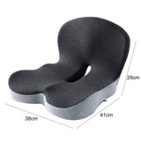 IBTORO Ergonomic Seat Cushion with Lumbar Support - Gel Memory Foam Pillow for Office Chair, Car & Wheelchair, Gray Two-Tone