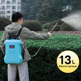 INSMART 13L/3.4Gal Electric Garden Sprayer,Upgrade Battery Powered Garden Sprayer with USB Rechargeable Handle Retractable Wand 3 Adjustable Nozzles & Shoulder Strap for Yard Lawn & Garden