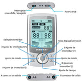 INSMART TENS Unit Rechargeable Muscle Stimulator EMS Dual Channel with 10 Reusable Electrode Pads 60 Modes for Back Neck Pain Muscle Therapy Pain Management Pulse Massager (Upgrade)