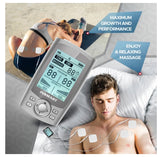 INSMART TENS Unit Rechargeable Muscle Stimulator EMS Dual Channel with 10 Reusable Electrode Pads 60 Modes for Back Neck Pain Muscle Therapy Pain Management Pulse Massager (Upgrade)