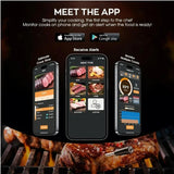 INSMART Wireless Smart Meat Thermometer,330FT Bluetooth Range,100% Waterproof,Precision Cooking Grilling,Multi Sensors,for BBQ,Oven,Grill,Kitchen,Smoker, Rotisserie Turkey Beef/iOS & Android App