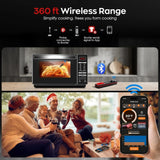 INSMART Wireless Smart Meat Thermometer,330FT Bluetooth Range,100% Waterproof,Precision Cooking Grilling,Multi Sensors,for BBQ,Oven,Grill,Kitchen,Smoker, Rotisserie Turkey Beef/iOS & Android App
