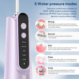 INSMART 270ML Cordless Water Flosser Dental Teeth Cleaner，Portable Oral Irrigator, Electric Flossing Cleaner(5 Mode& 6 Jet）