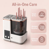 IBTORO Makeup Brush Cleaner Machine, Electric Spin Brush Washer with UV Light, Portable Automatic Cosmetic Brush Cleaning Tool