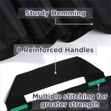 IBTORO Positioning Bed Pad, 8 Reinforced Handles 48"x40" Transfer Sheet, Black