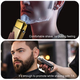 INSMART Professional Rechargeable Foil Shaver for Men, 3-Speed Adjustable, IPX7 Waterproof, LED Display, USB Charging & Detachable Blades, Travel-Friendly Grooming Kit