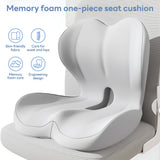 IBTORO Seat Cushion with Lumbar Support, Memory Foam Cushion with Non-Slip Pad for Office, Car, Home and Travel