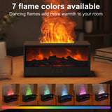 INSMART 3D Flame Essential Oil Diffuser with Remote,7-Color Fireplace Effect,150ml Humidifier,Auto Shut-Off,Quiet Ultrasonic for Home,Office,Bedroom (Black)