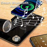 INSMART Wireless Charging Desk Lamps for Home Office,4-in-1 LED Bedside Lamp with 15W Fast Charger,Bluetooth Speaker,Digital Clock,360° Adjustable,3 Lighting Mode, Black