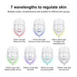 INSMART LED Light Therapy Mask - 7 Color Anti-Aging Facial Skin Care, Portable Rechargeable Light Therapy Mask for Wrinkle Reduction & Acne Treatment