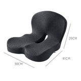 IBTORO Ergonomic Seat Cushion with Lumbar Support - Gel Memory Foam Pillow for Office Chair, Car & Wheelchair, Dark Gray