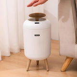 INSMART 3.2 Gallon Motion Sensor Trash Can, Automatic Odor-Proof Bathroom & Kitchen Wastebasket with Waterproof Lid,Silent Close,White Garbage Bin for Home Office