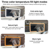 Pecham Car Visor Makeup Mirror, Rechargeable Makeup Mirror with 3 Light Modes, Touch Screen Dimmable for Truck SUV