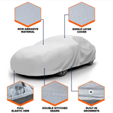 Pecham Car Cover Waterproof All Weather, 189''x69''x47'' Upgraded UV Protective Vehicle Cover for VW Jetta Sedan SUV