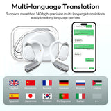 Pecham AI Language Translation Earbuds, 3-in-1 Real-Time AI Translator Earbuds for 144 Languages, Wireless Bluetooth Headphones Translator Compatible with iOS & Android for Travel, Business, Leaning