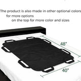 IBTORO Positioning Bed Pad, 8 Reinforced Handles 48"x40" Transfer Sheet, Black