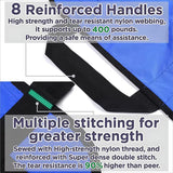 IBTORO Positioning Bed Pad, 8 Reinforced Handles 48"x40" Transfer Sheet, Blue