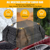 Pecham Car Rooftop Cargo Carrier Bag, 15 Cubic Feet 100% Waterproof Heavy Duty 420D Car Roof Bag for All