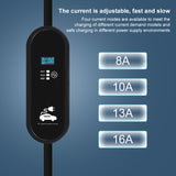 Pecham Level 2 EV Charger, 2.8Kw EVSE Charging Cable, Portable Electric Vehicle Charging with 32ft Cable, NEMA 6-20P Plug, Controller Wallbox, Carry Bag
