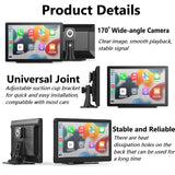 Pecham Wireless CarPlay Screen, 9" FHD Touchscreen Car Audio Receiver, Portable Car Stereo Apple CarPlay Dash Mount & Android Auto with Bluetooth Handsfree, Siri/Fm for Car, Trucks, SUV