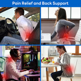 IBTORO Lumbar Support Pillow, Adjustable Memory Foam, Breathable Mesh Back Cushion for Office, Car & Home, Washable Cover, Pain Relief & Posture Support