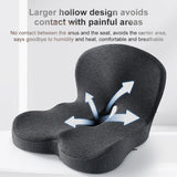 IBTORO Ergonomic Seat Cushion with Lumbar Support - Gel Memory Foam Pillow for Office Chair, Car & Wheelchair, Dark Gray