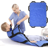 IBTORO Positioning Bed Pad, 8 Reinforced Handles 48"x40" Transfer Sheet, Blue