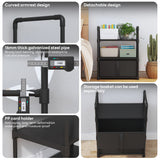 INSMART Night Stand with 2 Storage Baskets,Small Dresser for Bedroom, Detachable Structure,Space-Saving Organizer for Bedroom Closet,Entryway,College Dorm,Black