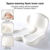 IBTORO Ergonomic Seat Cushion with Lumbar Support - Gel Memory Foam Pillow for Office Chair, Car & Wheelchair, Dark Gray