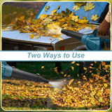 Pecham 21V Leaf Blower Cordless, Electric Cordless Leaf Blower with 2 X 2.0 Ah Battery, 26000RPM Electric Blower for Lawn Care, Patio, Garden Cleaning