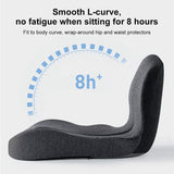 IBTORO Ergonomic Seat Cushion with Lumbar Support - Gel Memory Foam Pillow for Office Chair, Car & Wheelchair, Dark Gray