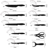 INSMART 17 Piece Kitchen Knife Set,Knife Set with Sharpener,Teflon Non-Stick Coating Kitchen Cutlery,No Rust,Super Sharp,Include Chef,Bread,Steak,Knives