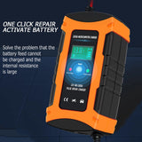 Pecham 12V Car Battery Charger, Digital Battery Trickle Charger with LCD Display, Temperature Compensation for Car Truck Motorcycle Lawn Mower Marine