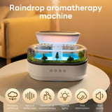 INSMART Forest Raindrop Humidifier with 7-Color Mood Light & Natural White Noise - 250ml Ultrasonic Aroma Diffuser,Forest Landscape Design, Non-Slip Base for Home,Bedroom,Nursery (White)