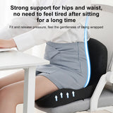 IBTORO Ergonomic Seat Cushion with Lumbar Support - Gel Memory Foam Pillow for Office Chair, Car & Wheelchair, Dark Gray