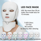 INSMART LED Face & Neck Mask, 7-Color Light Beauty Device for Relaxing Home Self-Care