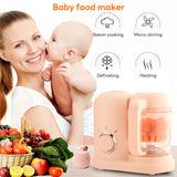 INSMART Baby Food Maker Steamer and Blender,4-in-1 Multifunctional Baby Food Processor with Steam Cooking,Micro-stirring,Defrosting,Heating,Auto Shut-Off,Tritan Material,Pink