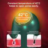 INSMART Blackhead Remover Pore Vacuum with 42℃ Thermal Therapy, Red/Blue Light & 6 Detachable Probes – USB Rechargeable Facial Suction Tool for Deep Cleansing, Comedone Extraction