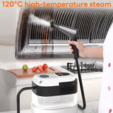 INSMART 2500W High-Pressure Steam Cleaner for Home,Digital Display Steam Cleaner,6 Adjustable Levels,1400ml Tank,Double Power Failure Protection with 8 Accessories for Kitchen Bathroom Car Tile White
