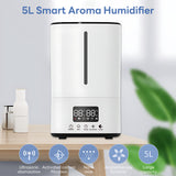 INSMART Cool & Warm Mist Humidifier for Bedroom,Top Fill 5L Smart Supersized Humidifier with Remote,Support App Connectivity,1-12h Timed,3-Speed Adjustment for Home Office Nursery