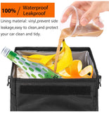 Pecham Car Trash Can with Lid, 3 Gallons Leak-Proof Hanging Garbage Bag Organizer, Waterproof Auto Storage Container, Oxford Cloth Trash Bin for Car