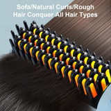 INSMART Wireless Straightening Brush with 30M Negative Ions, Rechargeable Anti-Scald Hair Straightener Brush, MCH Ceramic Heating & Portable Design for Frizz-Free Shiny Hair