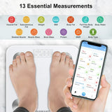 INSMART Scales for Body Weight,Bluetooth Smart Scale with App – Track Weight, BMI, Body Fatwith Smartphone App 400 Lbs, White