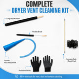 IBTORO Dryer Vent Cleaner Kit, Universal Vacuum Hose Adapter with Flexible Brush, Multi-Scenario Home Duct Cleaning Set